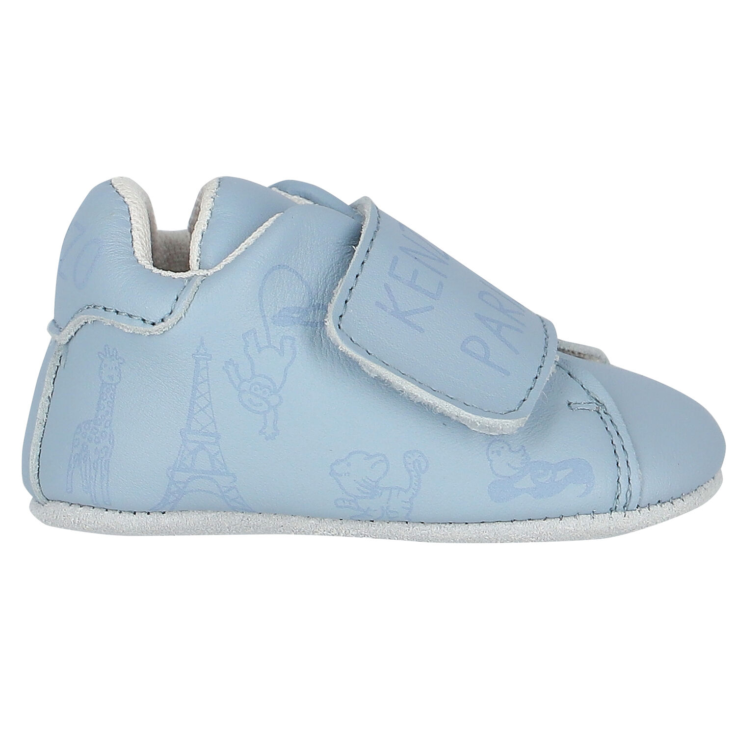 Baby Boys Blue Logo Pre Walker Shoes, 1, hi-res